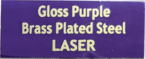 Gloss Purple Brass Plated Steel