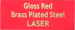 Gloss Red Brass Plated Steel