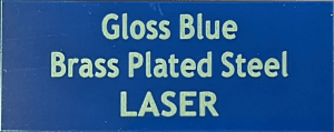 Gloss Blue Brass Plated Steel
