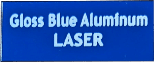 Gloss Blue Aluminum - Laser Engraving