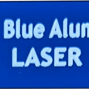 Gloss Blue Aluminum - Laser Engraving