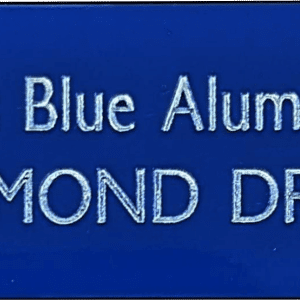 Gloss Blue Aluminum - Diamond Engraving