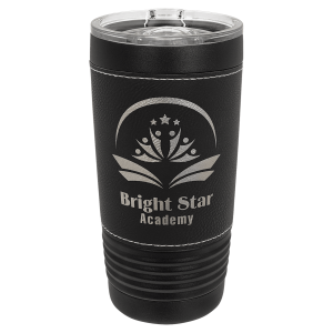 Polar Camel Black, Leatherette Wrapped Tumblers
