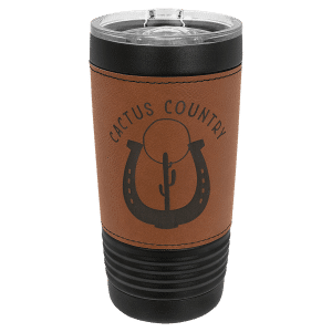 Polar Camel Black, Leatherette Wrapped Tumblers
