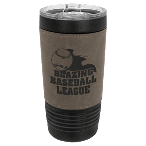 Polar Camel Black, Leatherette Wrapped Tumblers