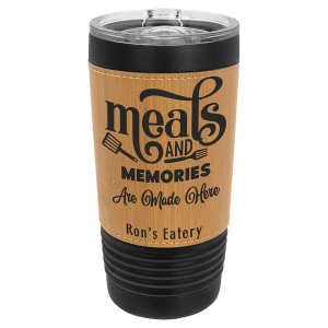 Polar Camel Black, Leatherette Wrapped Tumblers
