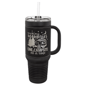 Polar Camel Black, Leatherette Wrapped Tumblers
