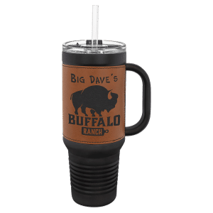 Polar Camel Black, Leatherette Wrapped Tumblers