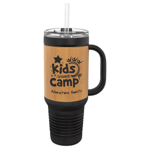 Polar Camel Black, Leatherette Wrapped Tumblers