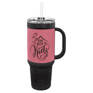 Polar Camel Black, Leatherette Wrapped Tumblers