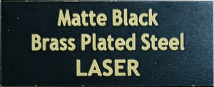 Matte Black Brass Plated Steel