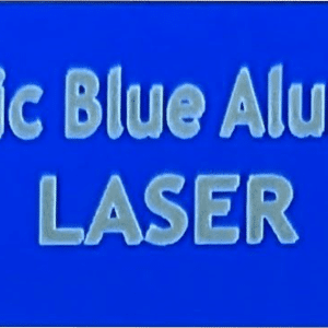 Metallic Blue Aluminum - Laser Engraving