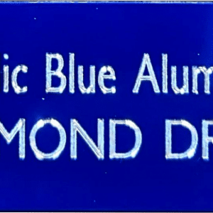 Metallic Blue Aluminum - Diamond Engraving