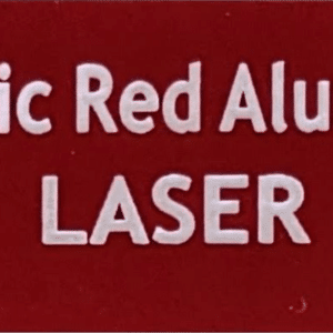 Metallic Red Aluminum - Laser Engraving