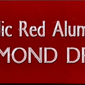 Metallic Red Aluminum - Diamond Engraving