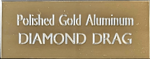 Polished Gold Aluminum - Diamond Engraving