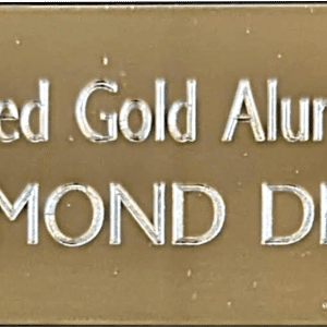Polished Gold Aluminum - Diamond Engraving
