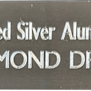 Polished Silver Aluminum - Diamond Engraving