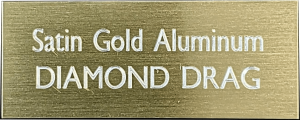 Satin Gold Aluminum - Diamond Engraving