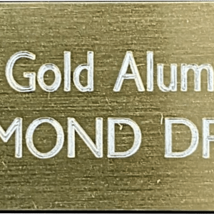 Satin Gold Aluminum - Diamond Engraving