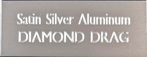 Satin Silver Aluminum - Diamond Engraving