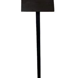 Tribute Stand - Black Powder Coated Steel - 11"x 8.5" Plate, 4 Foot Tall