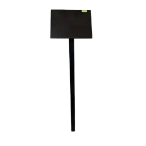 Tribute Stand - Black Powder Coated Steel - 11"x 8.5" Plate, 4 Foot Tall