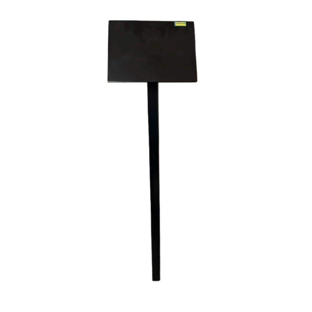 Tribute Stand - Black Powder Coated Steel - 11"x 8.5" Plate, 4 Foot Tall