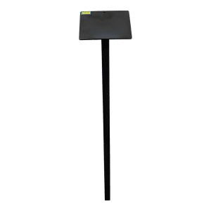 Tribute Stand - Black Powder Coated Steel - 8"x 6" Plate, 4 Foot Tall