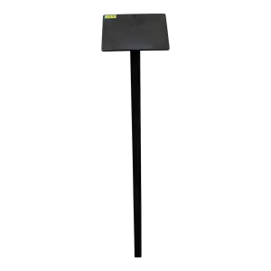 Tribute Stand - Black Powder Coated Steel - 8"x 6" Plate, 4 Foot Tall