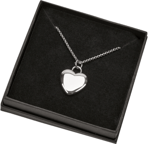 Stainless Steel Puffed Heart Necklace