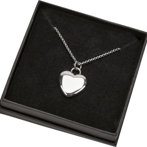 Stainless Steel Puffed Heart Necklace