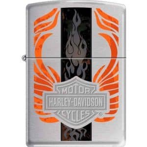 Harley Davidson Orange Flame Zippo Lighter - 45272
