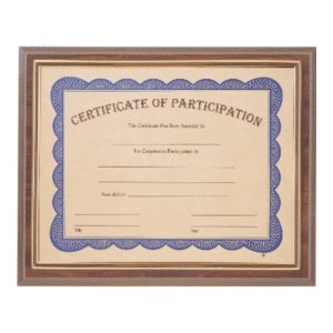Plaques - Certificate