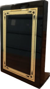 Black Piano Finish Standing Plaque