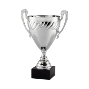 Italian Silver Metal Cup Trophy w/Black Marble Base